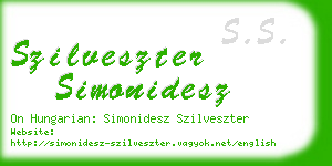 szilveszter simonidesz business card